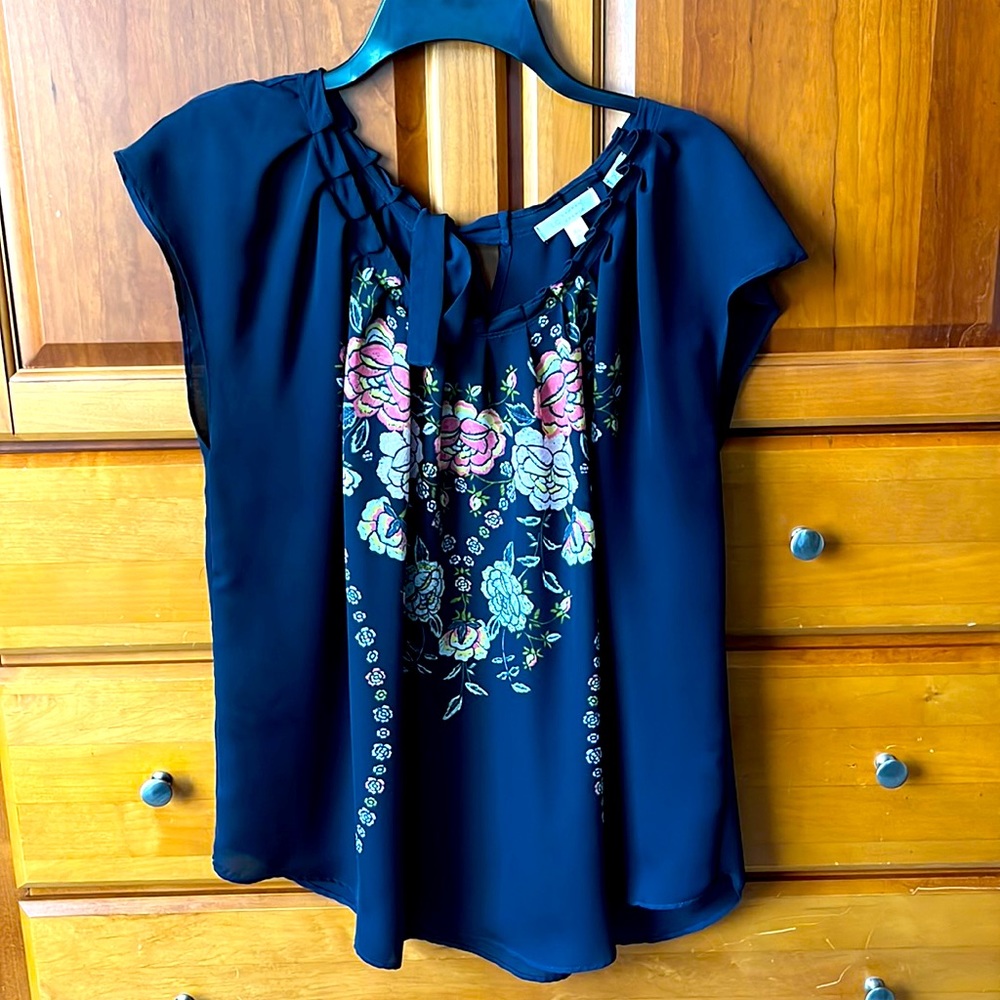 LC Lauren Conrad Womens Cap Sleeve Top